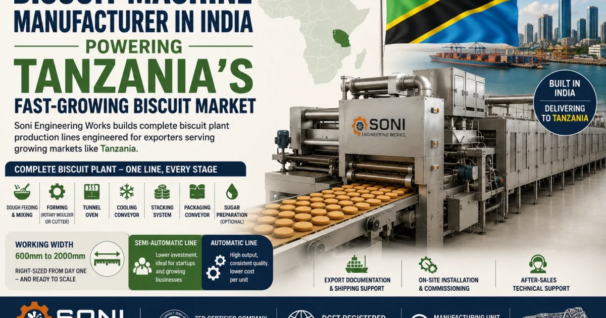 Biscuit Machine Manufacturer in India for Tanzania