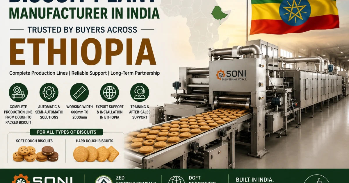 Biscuit Plant Manufacturer in India - Trusted by Buyers Across Ethiopia
