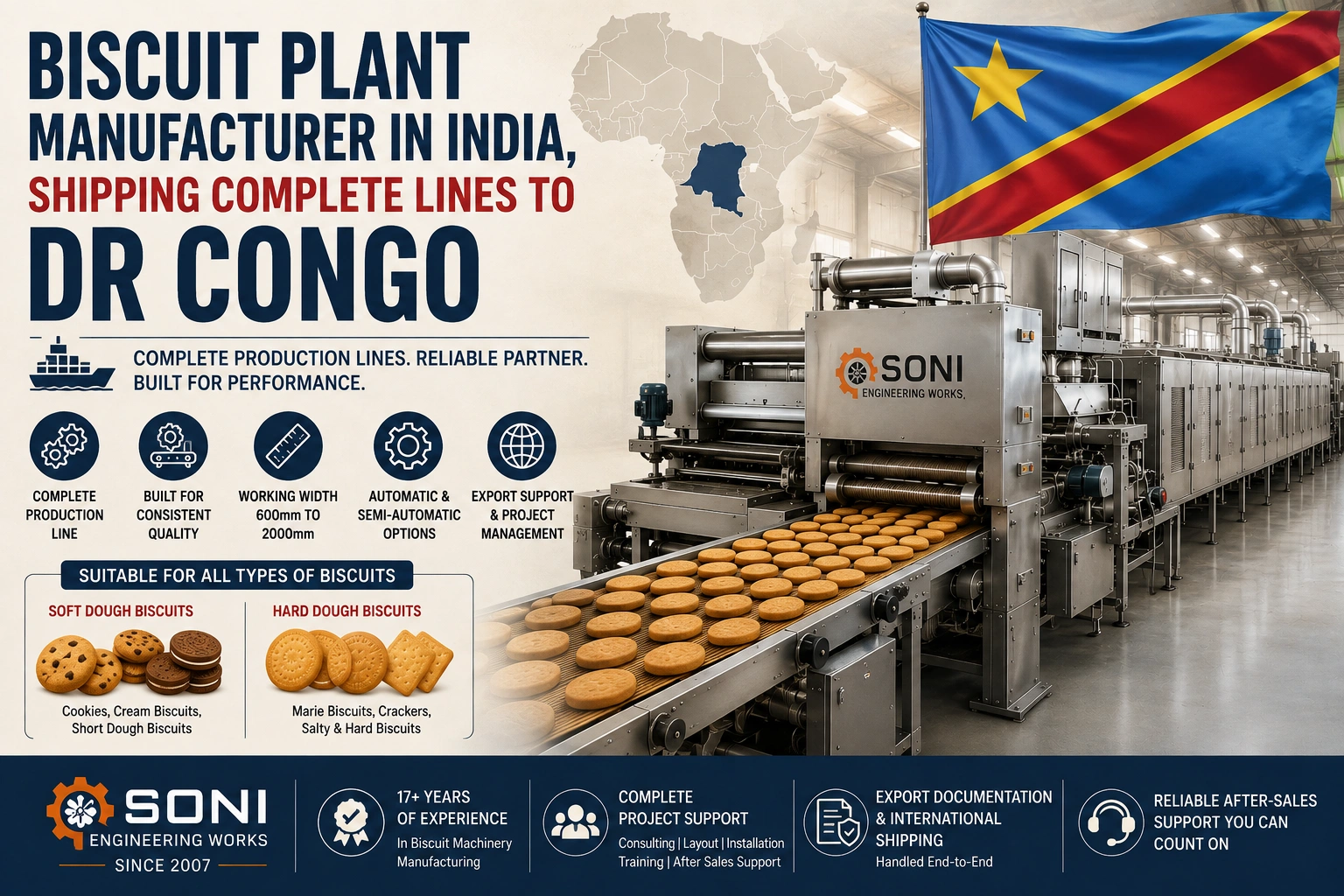 Biscuit Plant Manufacturer in India for DR Congo
