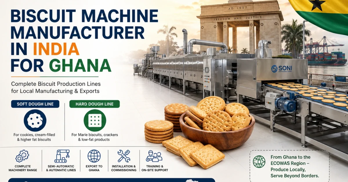 Biscuit Machine Manufacturer in India for Ghana