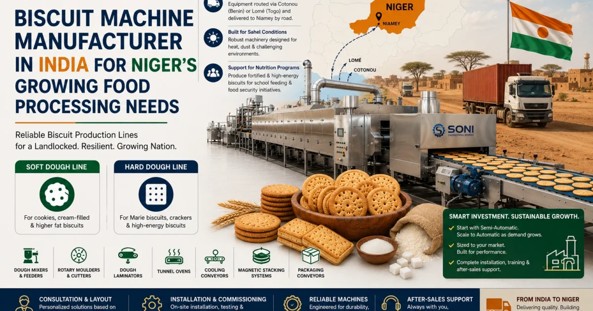 Biscuit Machine Manufacturer in India for Niger