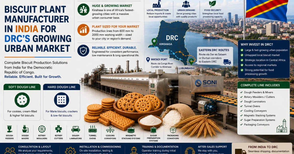 Biscuit Plant Manufacturer in India for DRC