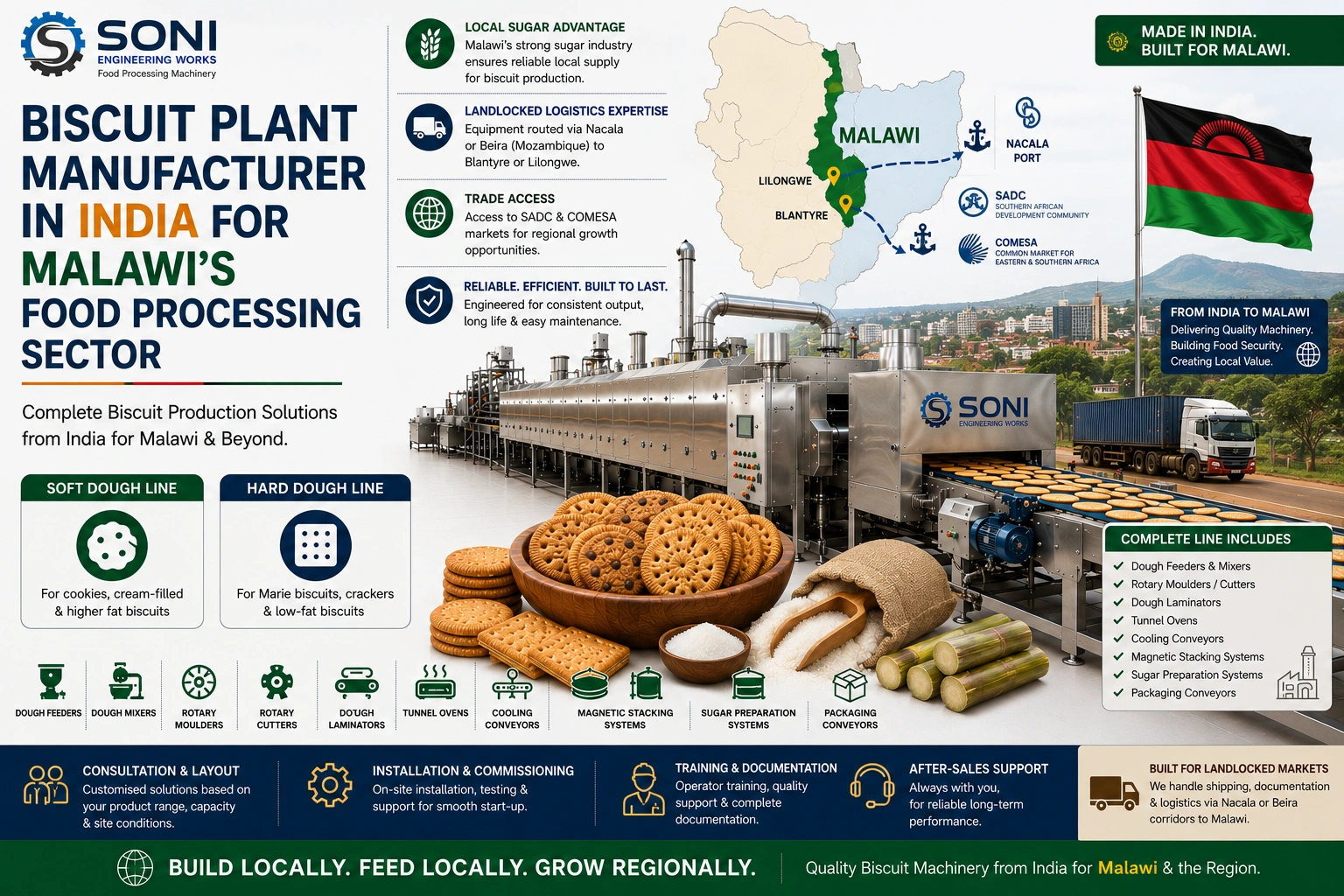 Biscuit Plant Manufacturer in India for Malawi