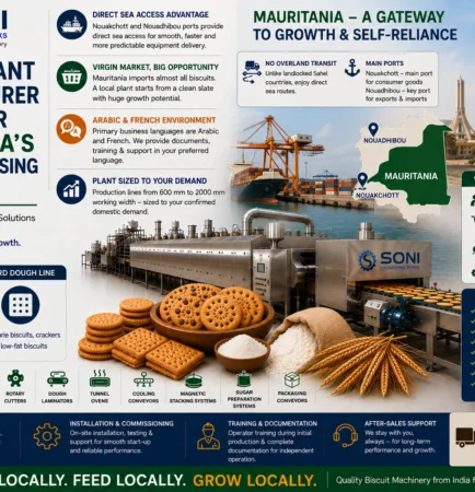 Biscuit Plant Manufacturer in India for Mauritania