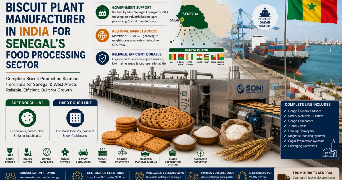 Biscuit Plant Manufacturer in India for Senegal