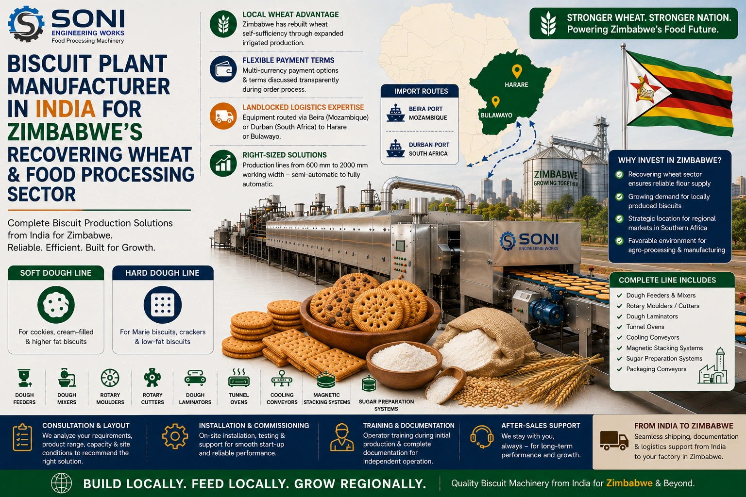 Biscuit Plant Manufacturer in India for Zimbabwe