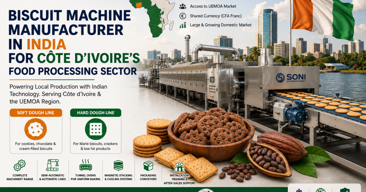 Biscuit Machine Manufacturer in India for Côte d'Ivoire